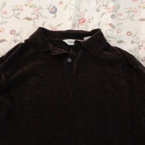 BROWN BUTTON SWEATER